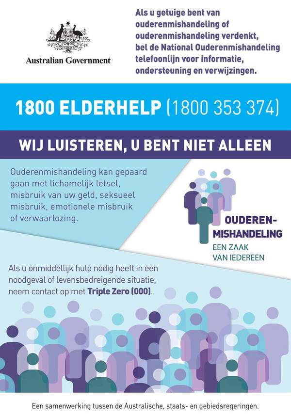 1800 ELDERHELP Dutch Poster