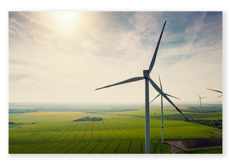 可再生能源绿色风力涡轮机