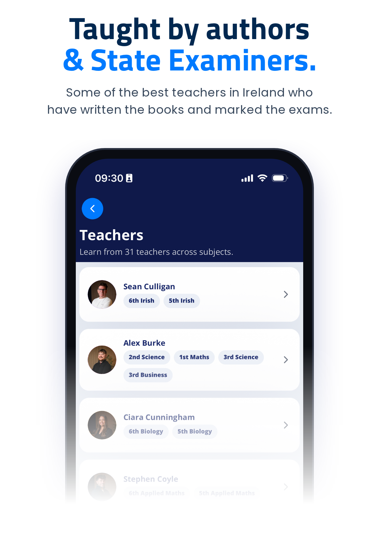 Grinds+ app teachers screen