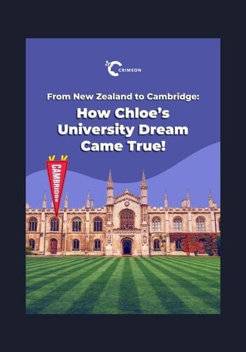 Chloe's journey from New Zealand to Cambridge
