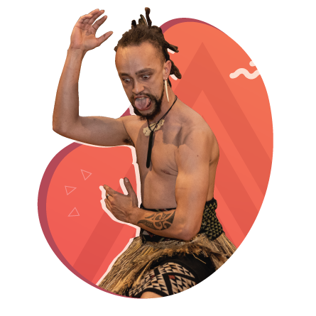 Maori Haka performer