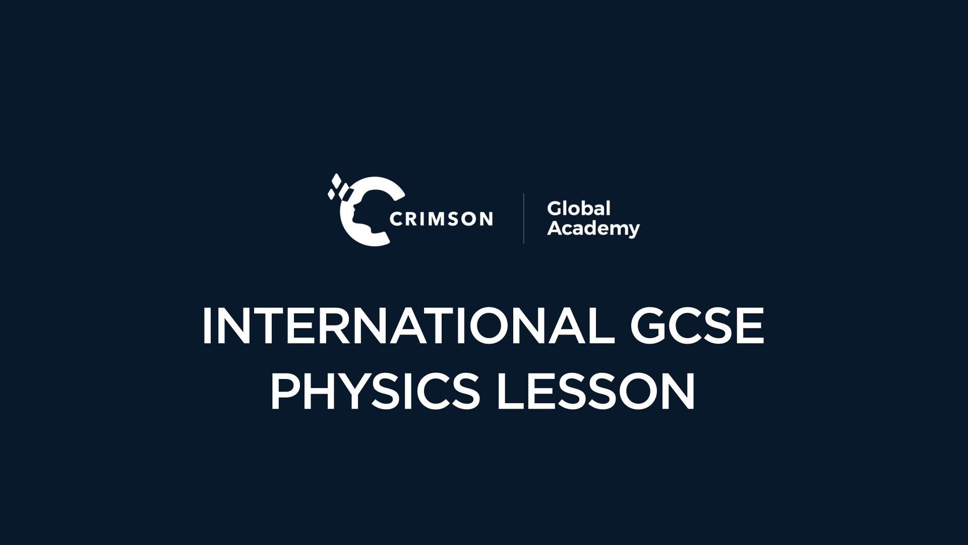 International GCSE Physics Lesson