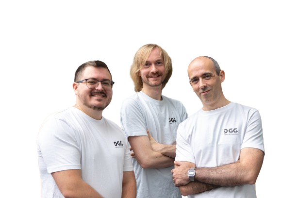 DGG founders Julian Alexander Neacsu, Max Limper and Miguel Sousa