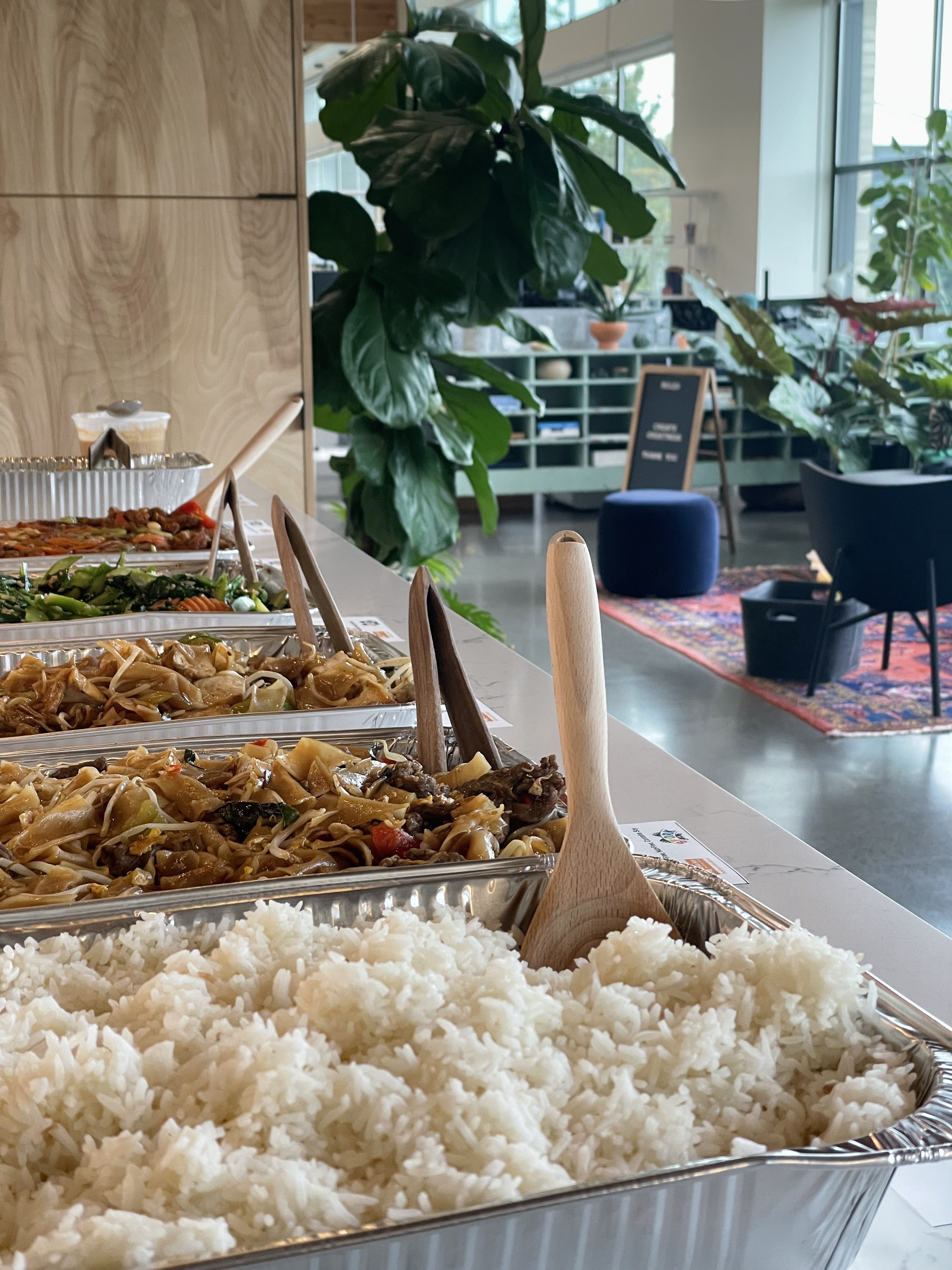 Thai food lunch catering delivered to the office