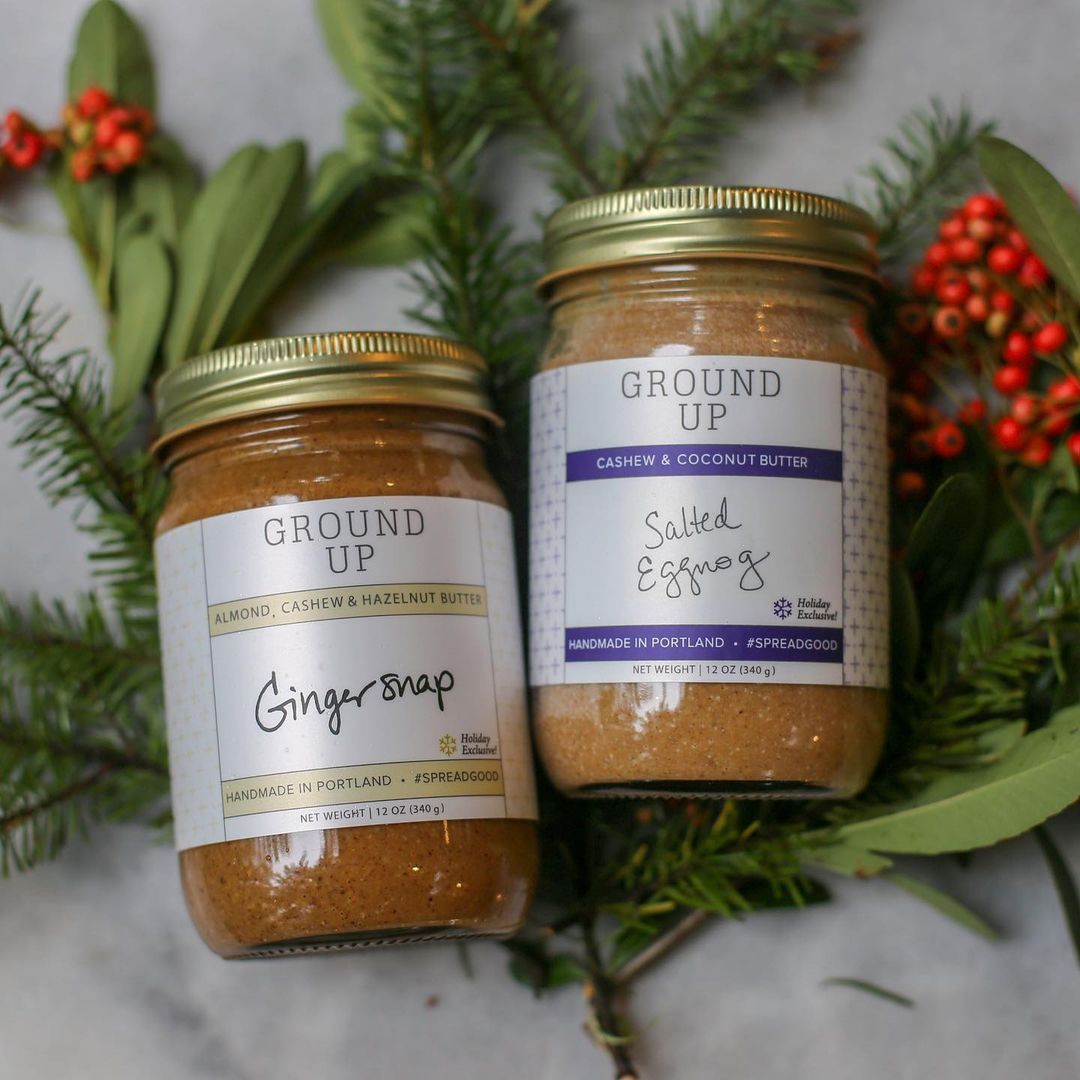 Gingersnap and Salted Eggnog Nut Butters by Ground Up