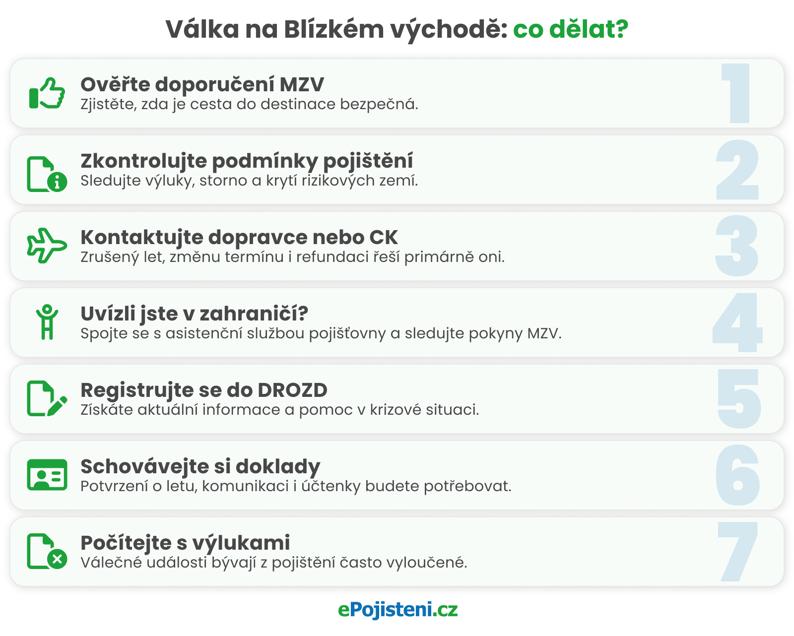 infografika co dělat při cestování na Blízký východ