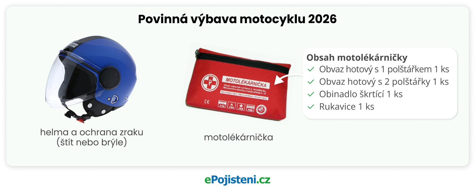 Povinná výbava motocyklu 2026
