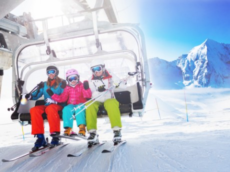 rodinné lyžovanie