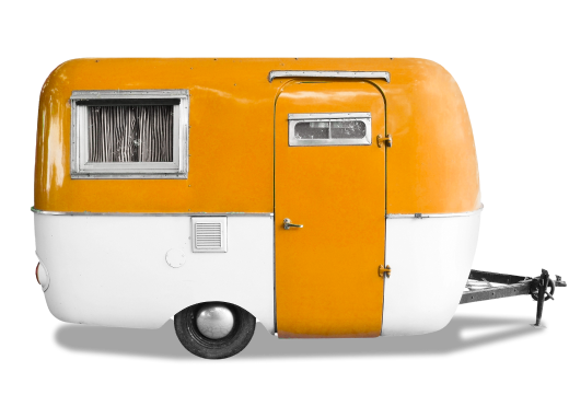 oranžovo-bílý-karavan