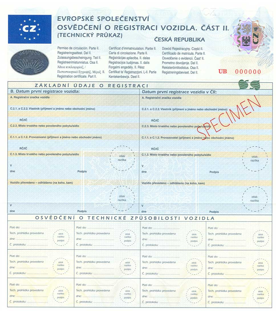 technický průkaz