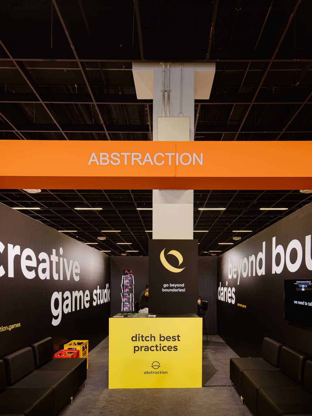 De beursstand van abstraction op een gaming event in Nederland
