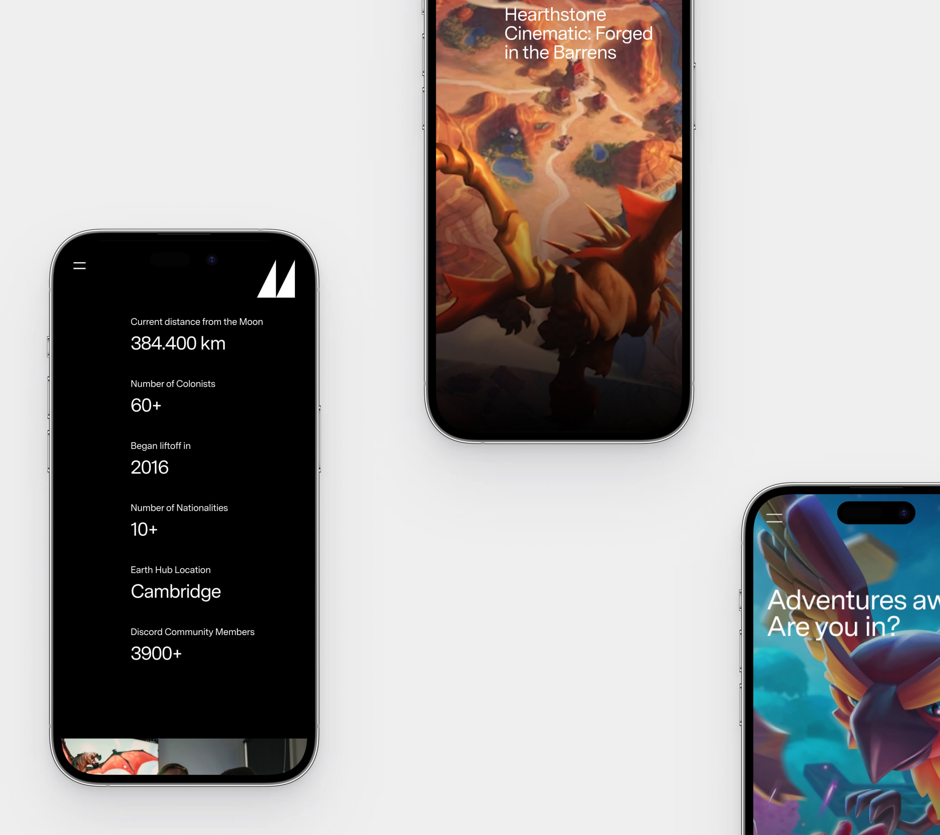 Compilatie van iphone schermen met website design