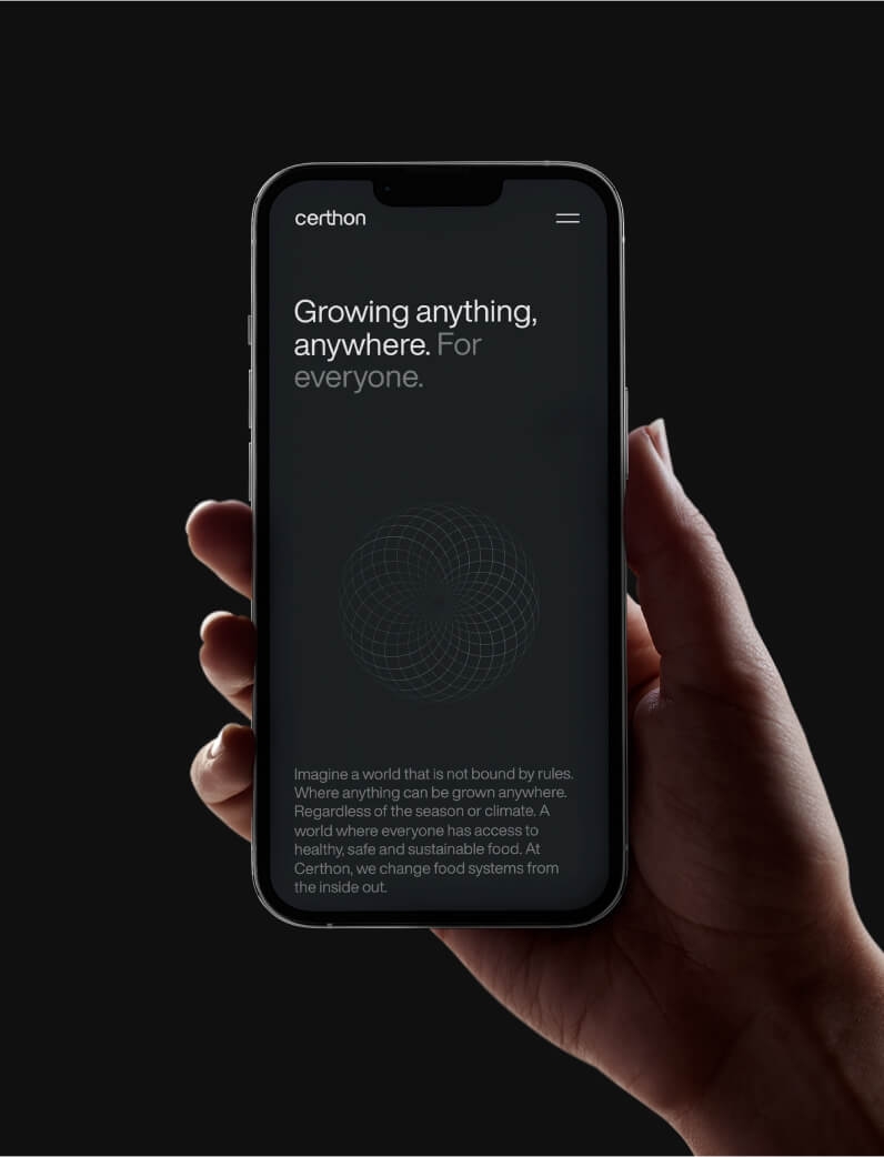 Certhon iPhone Design Website