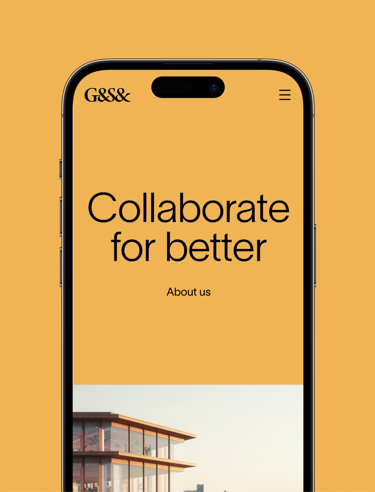Visual of the about page on the website