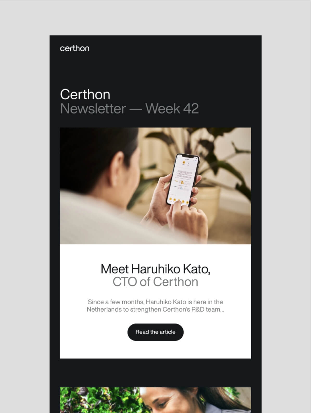 Nieuwsbrief ontwerp certhon
