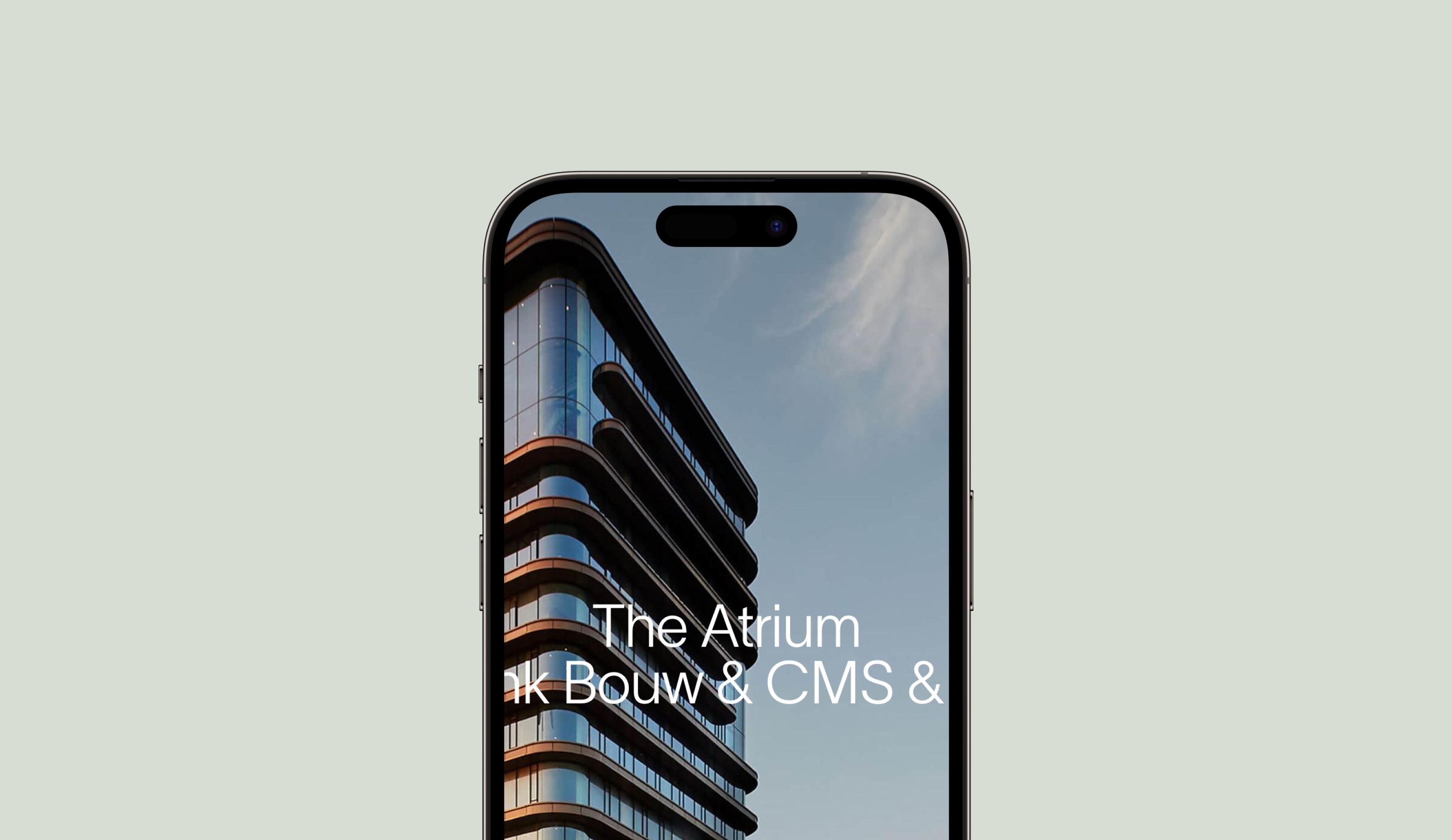 Visual van iPhone met een project header