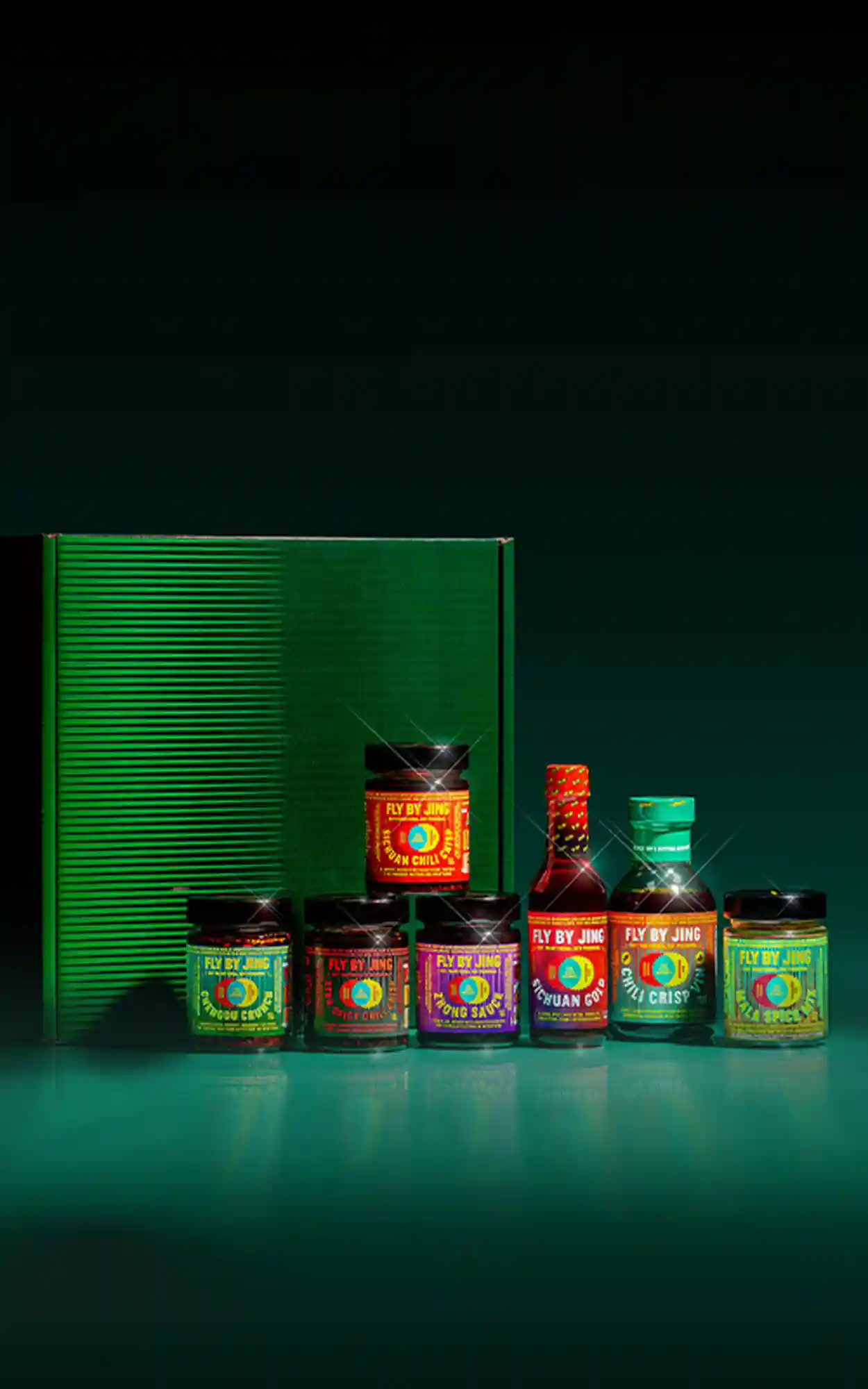 Display of By Jing Box with jars