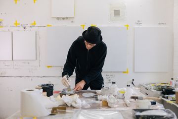 Nigel Howlett at work in his studio