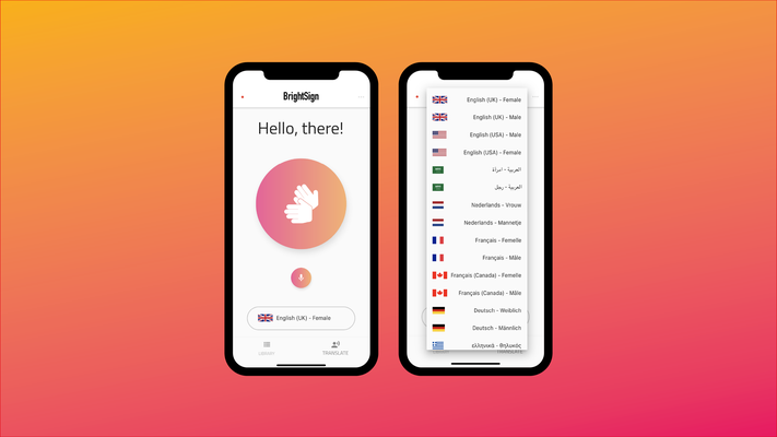 Changing the language in the BrightSign app