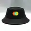 Black Fly Bucket Hat front with starburst design