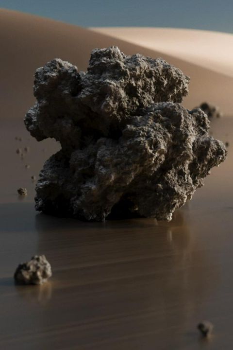 titanium sponge in a landscape