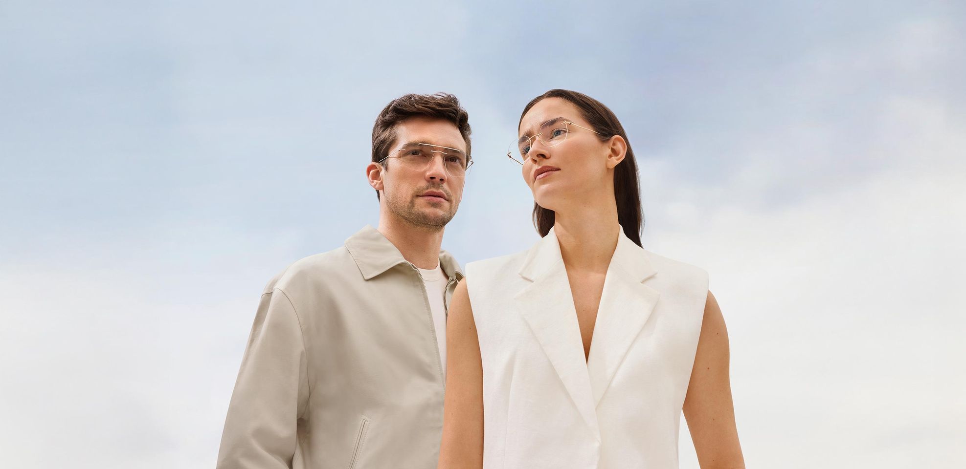 woman and man wearing The Refined collection