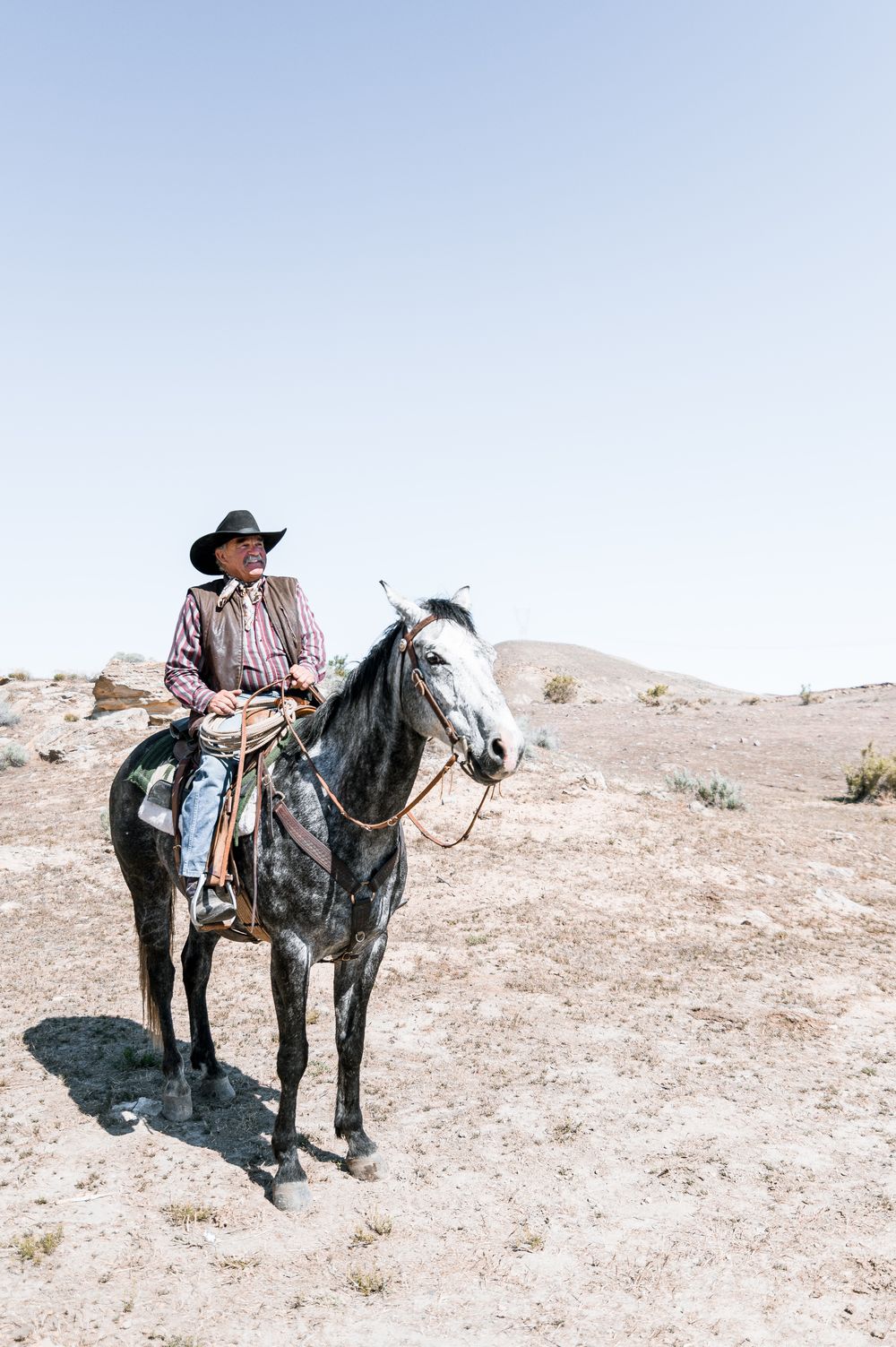 Western man on a horse