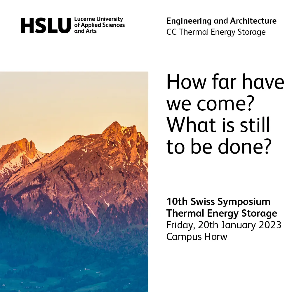 10th Swiss Symposium Thermal Energy Storage 