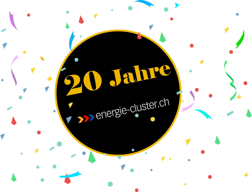 Der energie-cluster.ch feiert sein 20. jähriges Bestehen und lanciert eine neue Startseite!