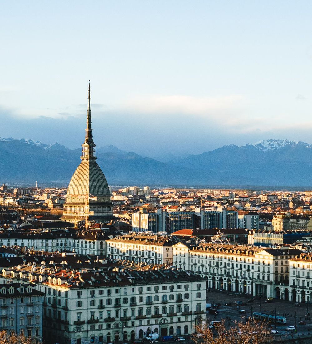 city view of turin italy