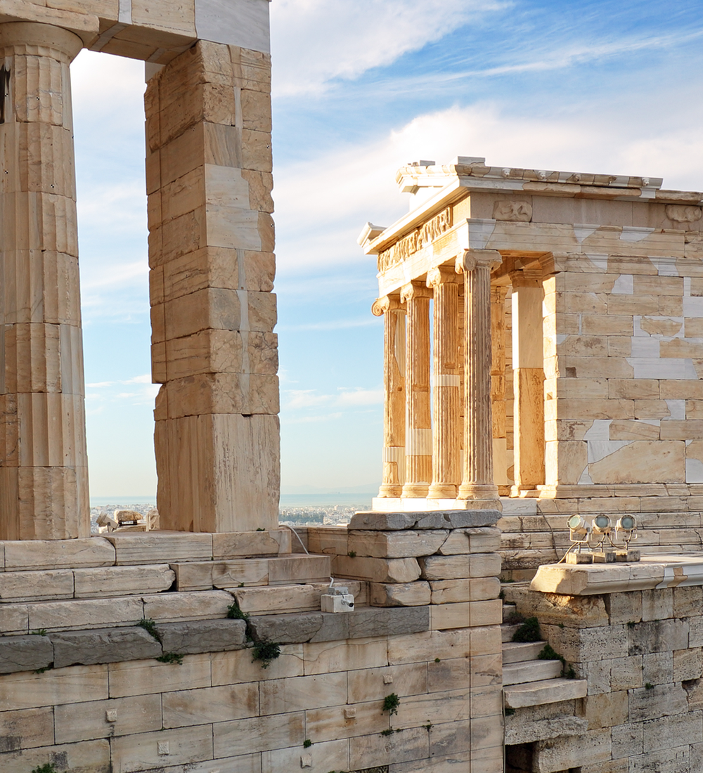 erechtheion in acropolis of athens greece