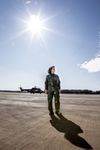 Mariëlle Winnubst van het 298 Squadron - In 1986 één van de eerste vrouwelijke helikopterpiloten