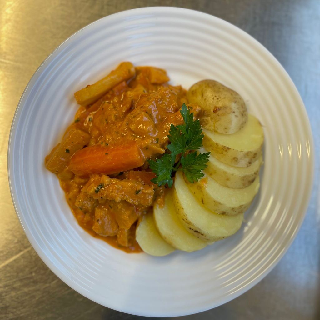 Krämig rotfruktsstroganoff