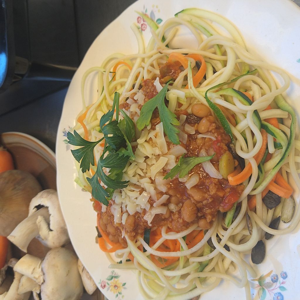 Spagetti och blomkålsbolognese