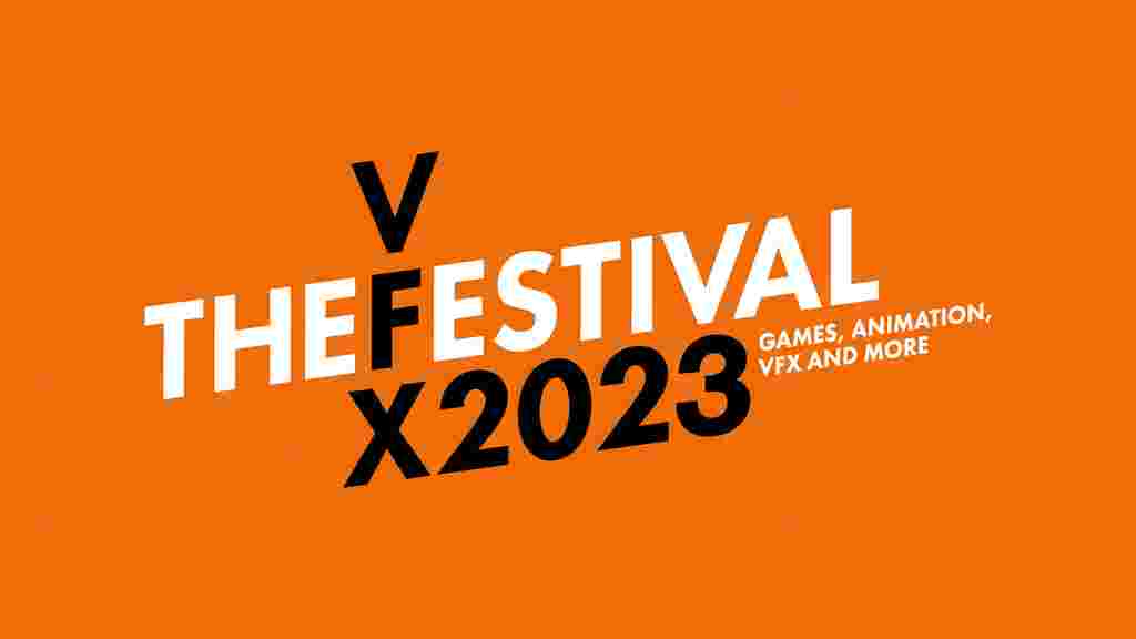 The VFX Festival 2023 logo on a orange background