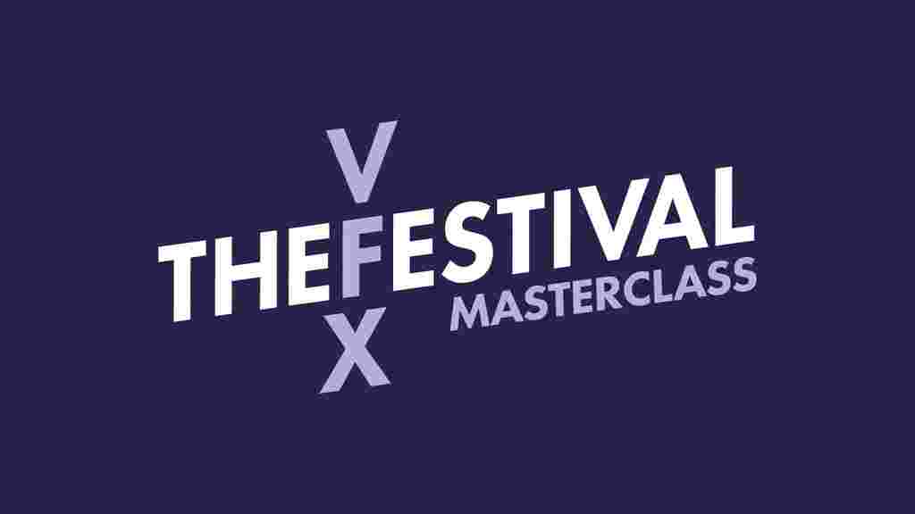 The VFX Festival masterclass logo on a navy background