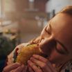 Woman eating a taco Old El Paso