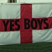 England flag with 'Yes Boys' in the middle
