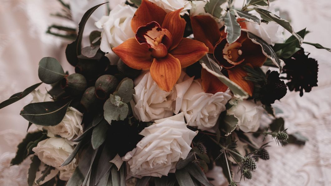 The bride's flower bouqet