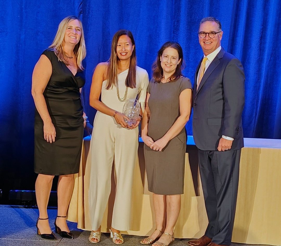 AFH Anna Yu receiving the City Champion Shattuck Award by the Boston Municipal Research Bureau