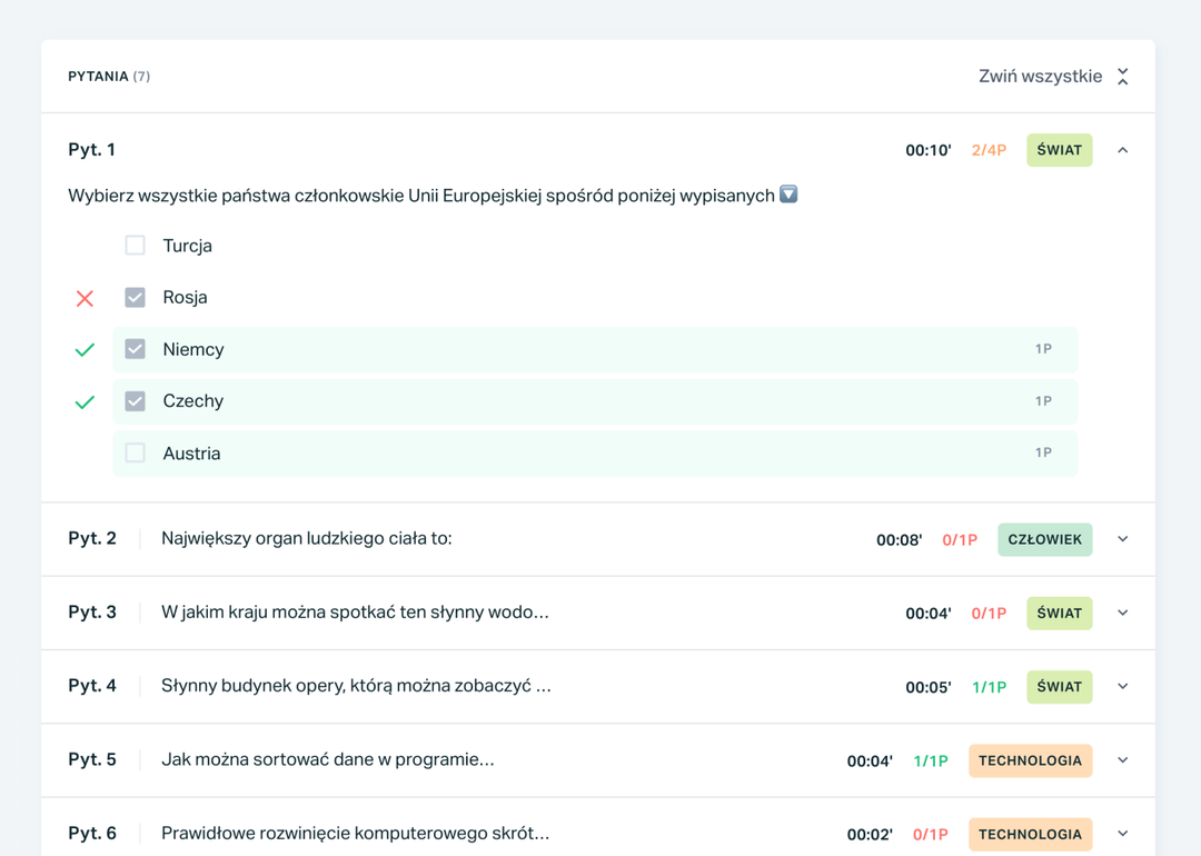 Testportal: Pytania zamknięte i otwarte | różne opcje do testów online
