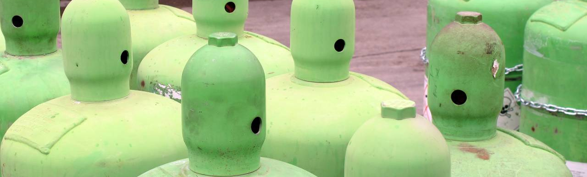 Bomby s plynem zelené