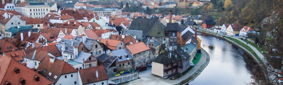 nádherné mesto Krumlov v Českej republike