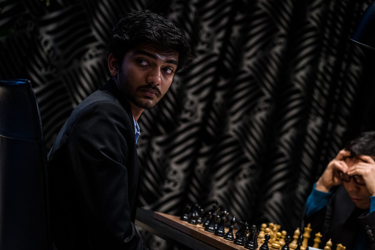 Black is okay: Gukesh left nothing to chance against Wesley So. | Foto: Lennart Ootes