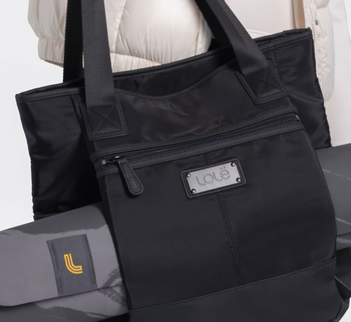 Yoga Tote Bag with Yoga Mat Pocket, Yoga Pilates Mat Bag, Organic