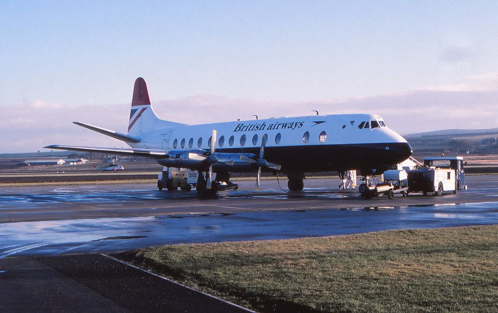 Ein Flugzeug mit Turboprop-Antrieb.