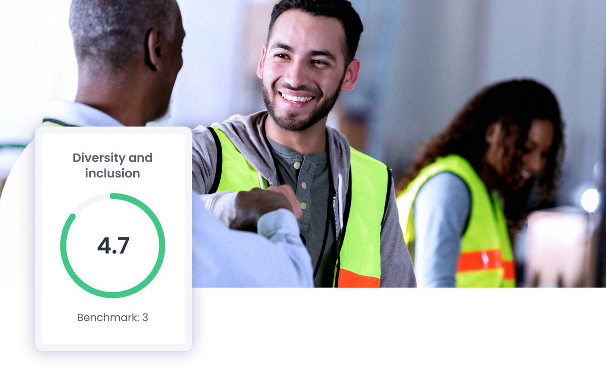 Image of diverse employees feeling welcomed and included