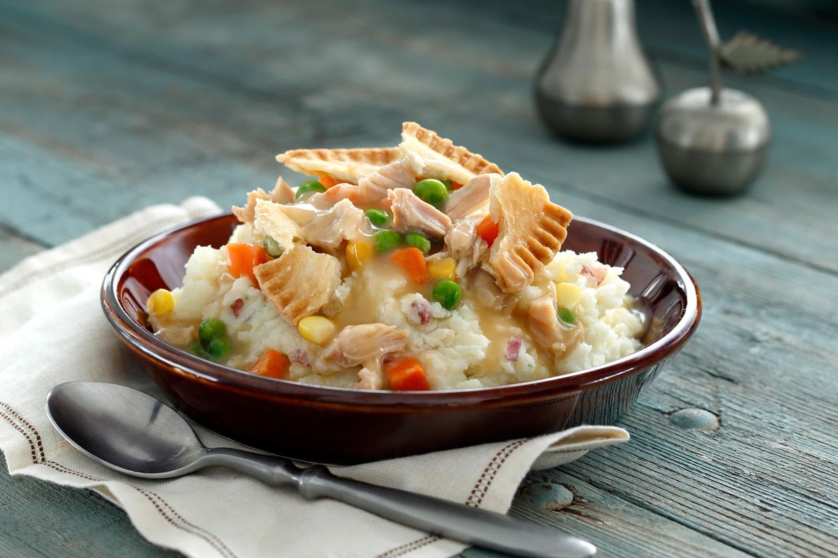 Pot Pie de puré de papas – Featured