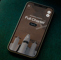 Hyer® website for private aviation displayed on a smartphone.