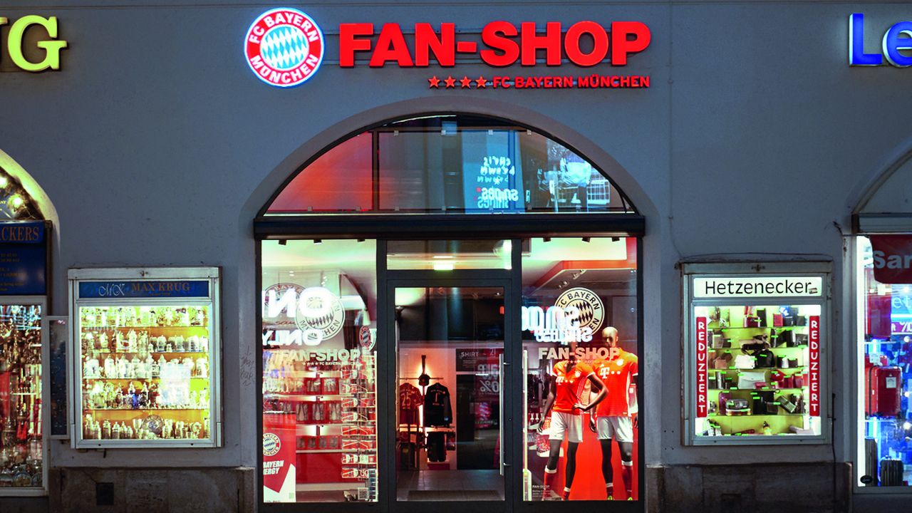 FCB Fan-Shops: Alle Stores des FC Bayern MÃ¼nchen